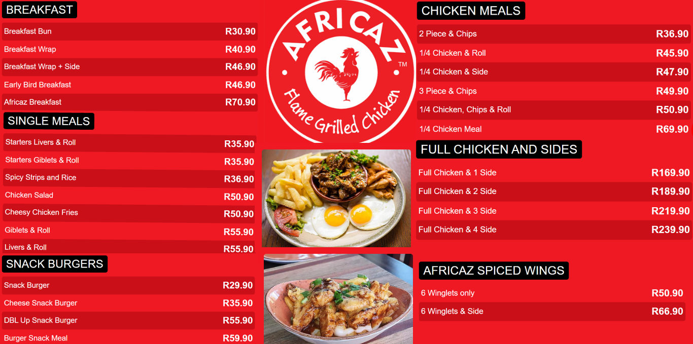 Africaz Menu Prices Sa S Latest Update