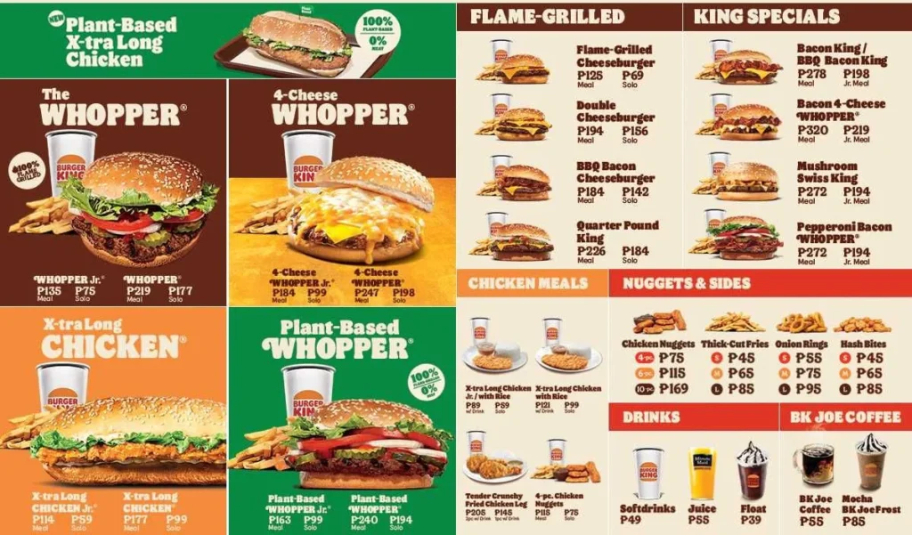 Burger King Halaal Menu