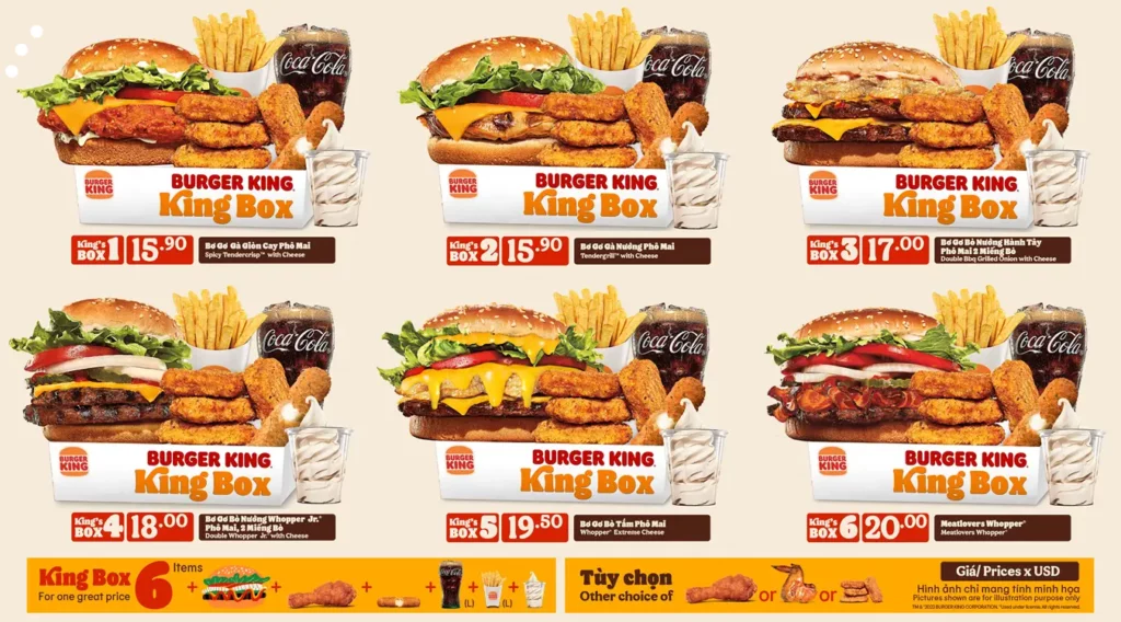 Burger King Menu With Updated Prices in South Africa