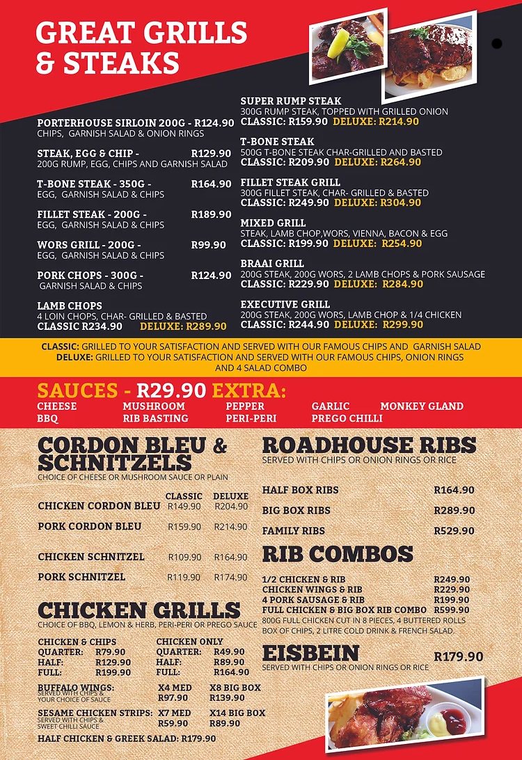 Burger box Menu With Updated Prices in South Africa