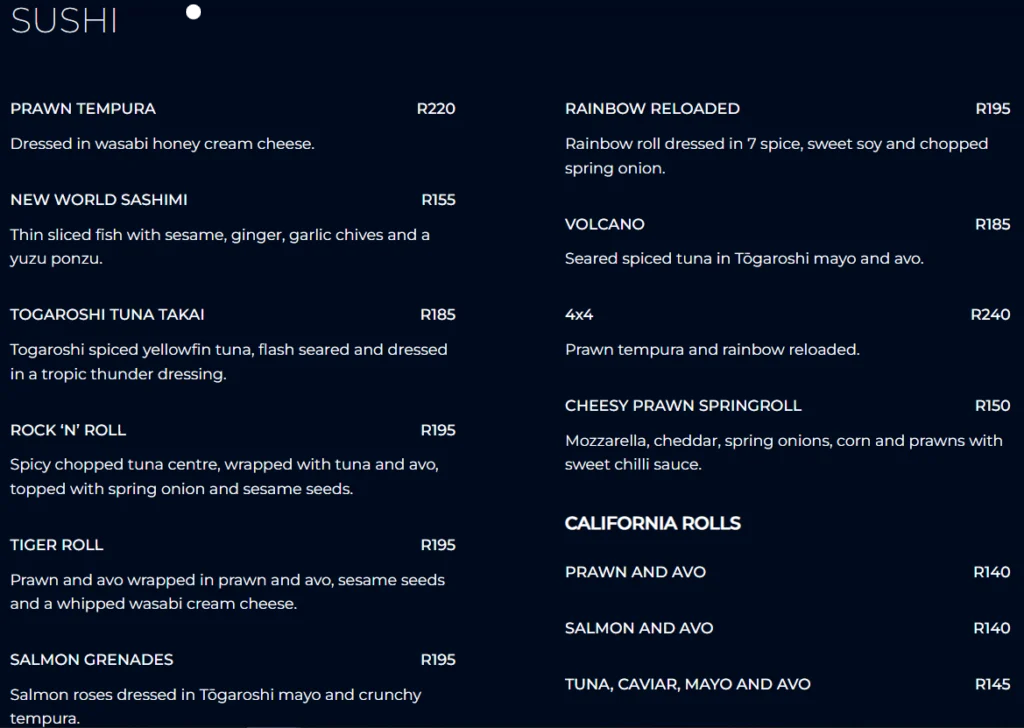 Cabo Beach Club Menu Prices 2025: SA's Latest Update