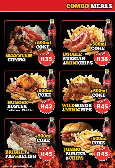 Chesa Nyama Menu South Africa Combos