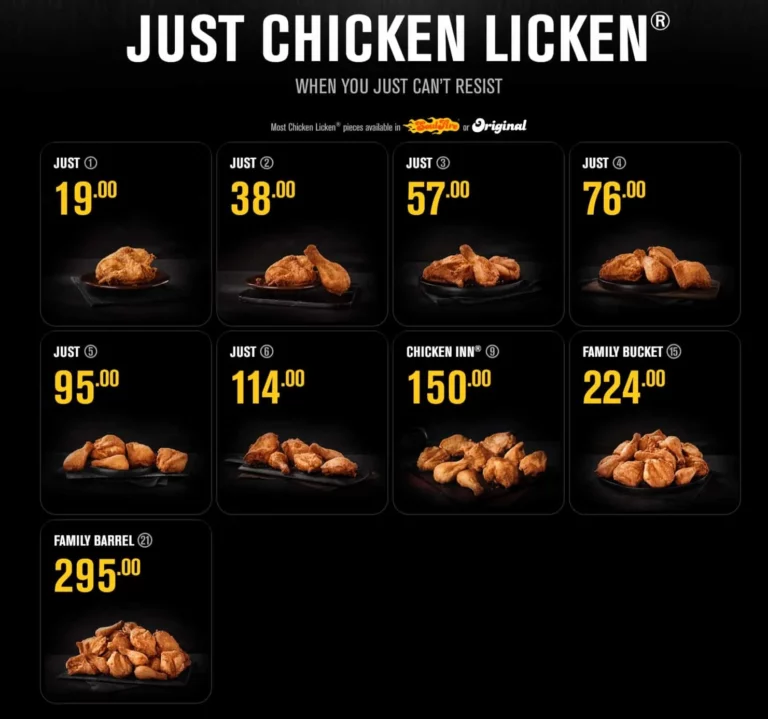 Chicken Licken Breakfast Menu With Updated Prices in South Africa