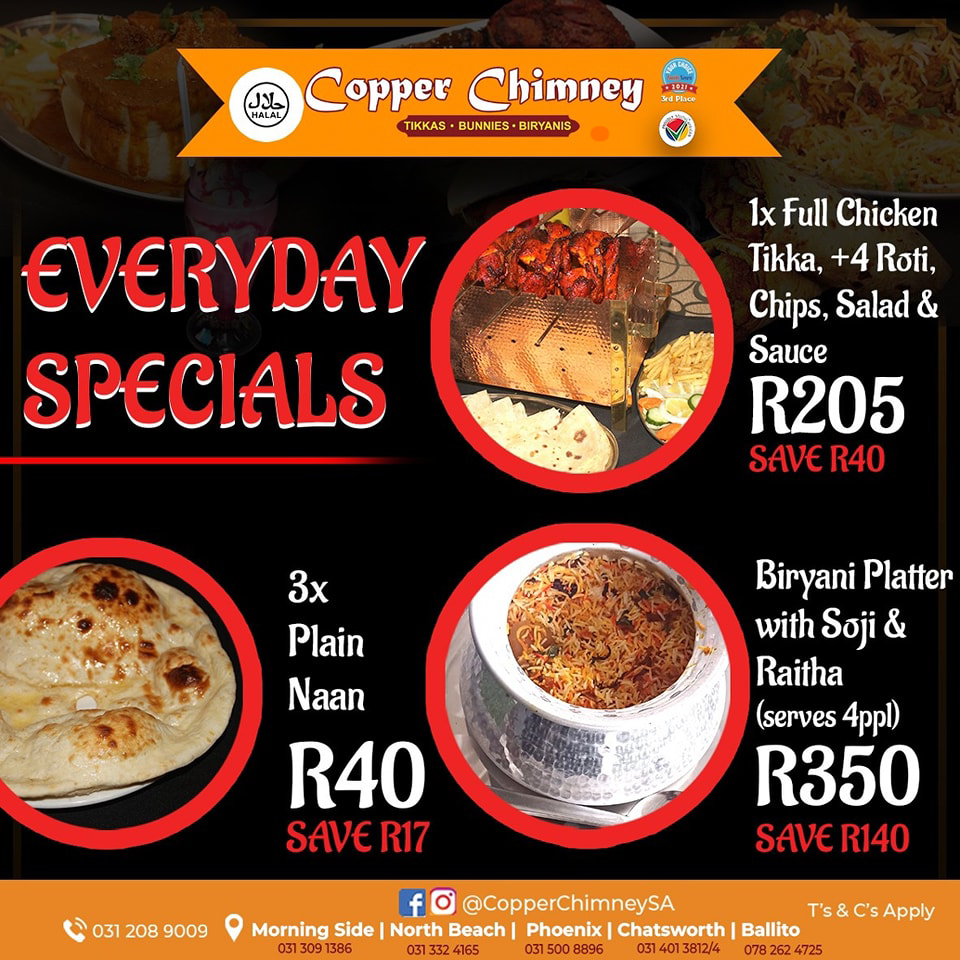 Copper Chimney Menu South Africa Muffins