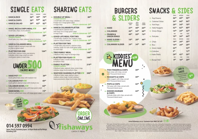 Fishaways Menu