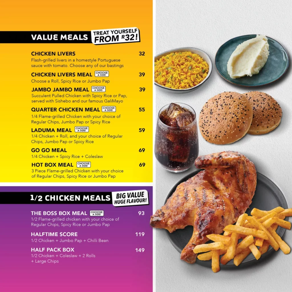 Galitos Menu With Updated Prices in South Africa 