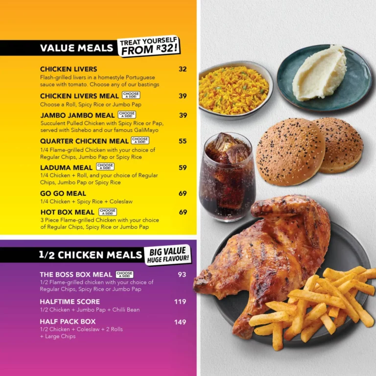 Galitos Menu With Updated Prices in South Africa