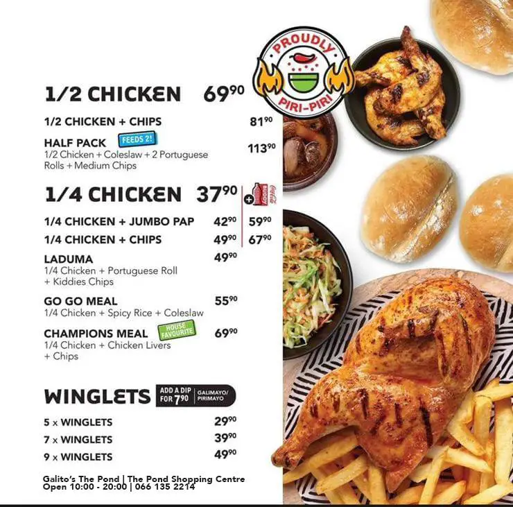 Galitos Menu Prices 2025: SA's Latest Update