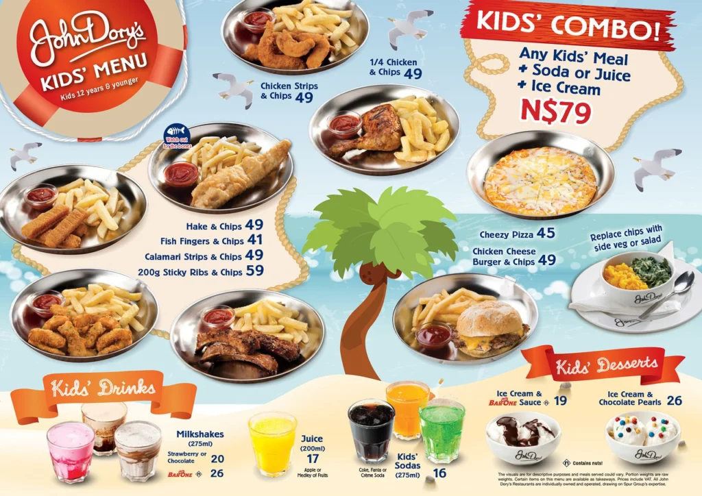 John Dorys Kids Menu