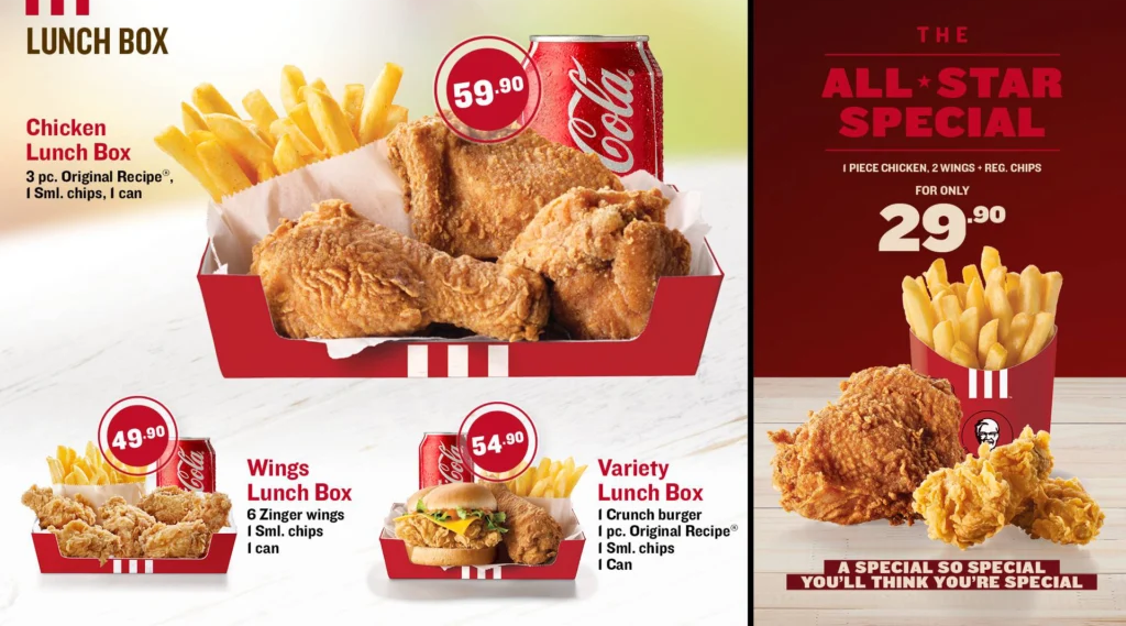 KFC Delivery Menu