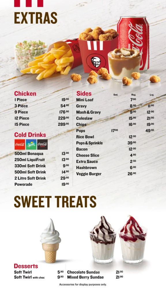 KFC Ice Cream Menu