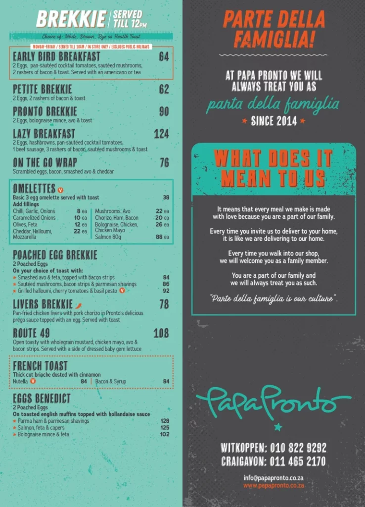 La Parada Menu