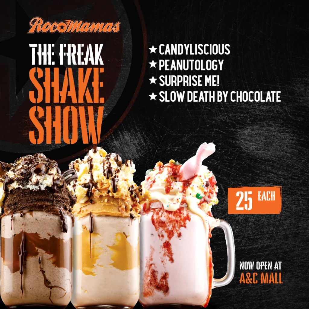 Milkshake Rocomamas Menu