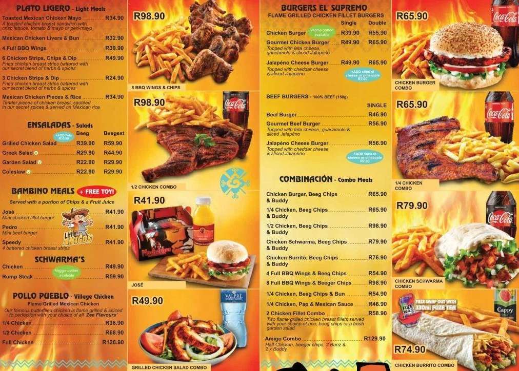 Mochachos Menu With Updated Prices in South Africa