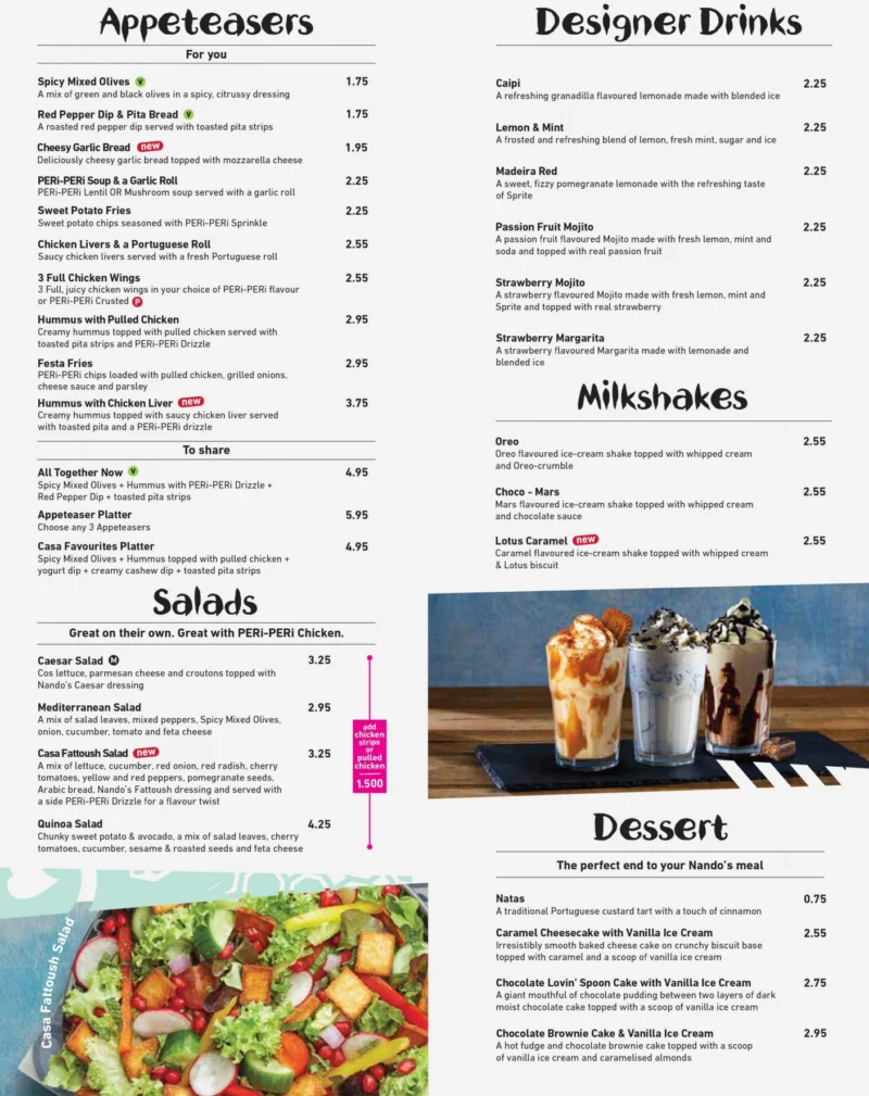 Nandos Menu PDF