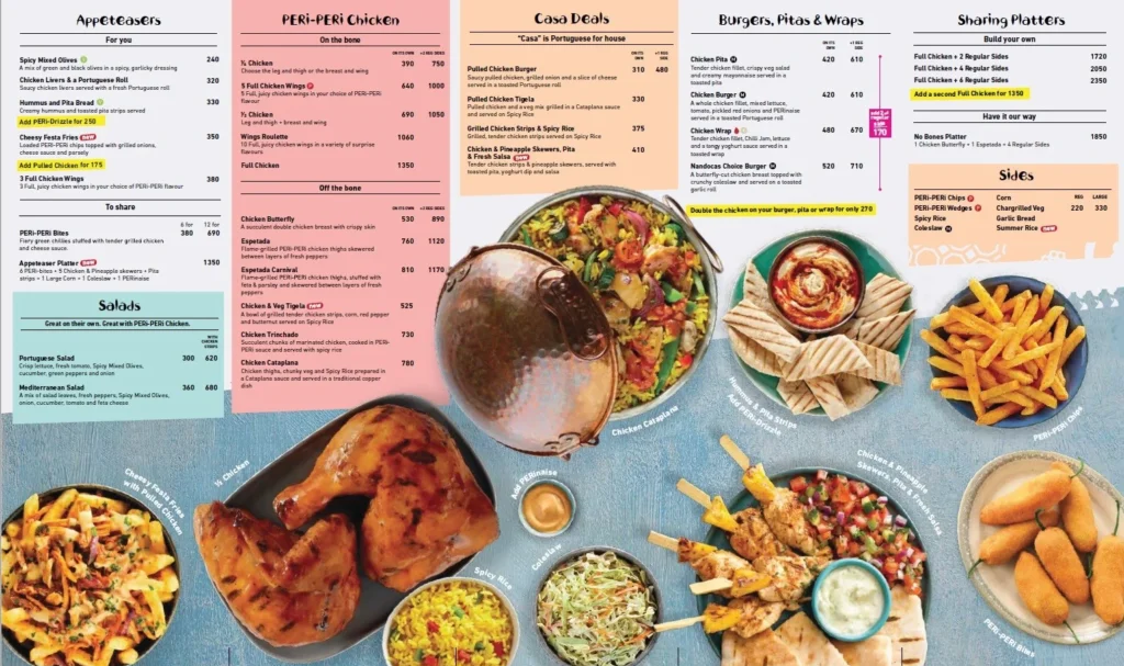 Nandos Vegetarian Menu