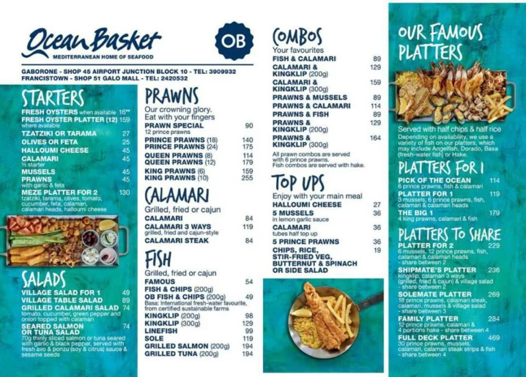 Ocean Basket Breakfast Menu