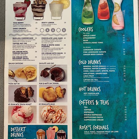 Ocean Basket Cold Beverages