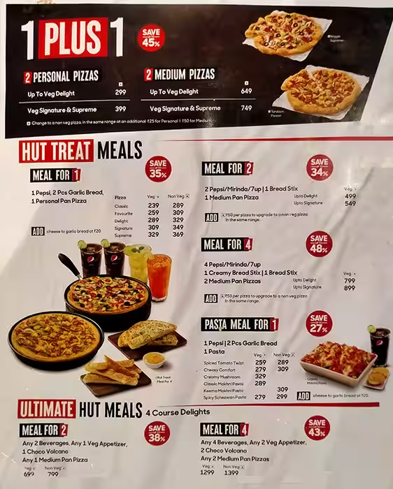 Pizza Hut Chips Menu