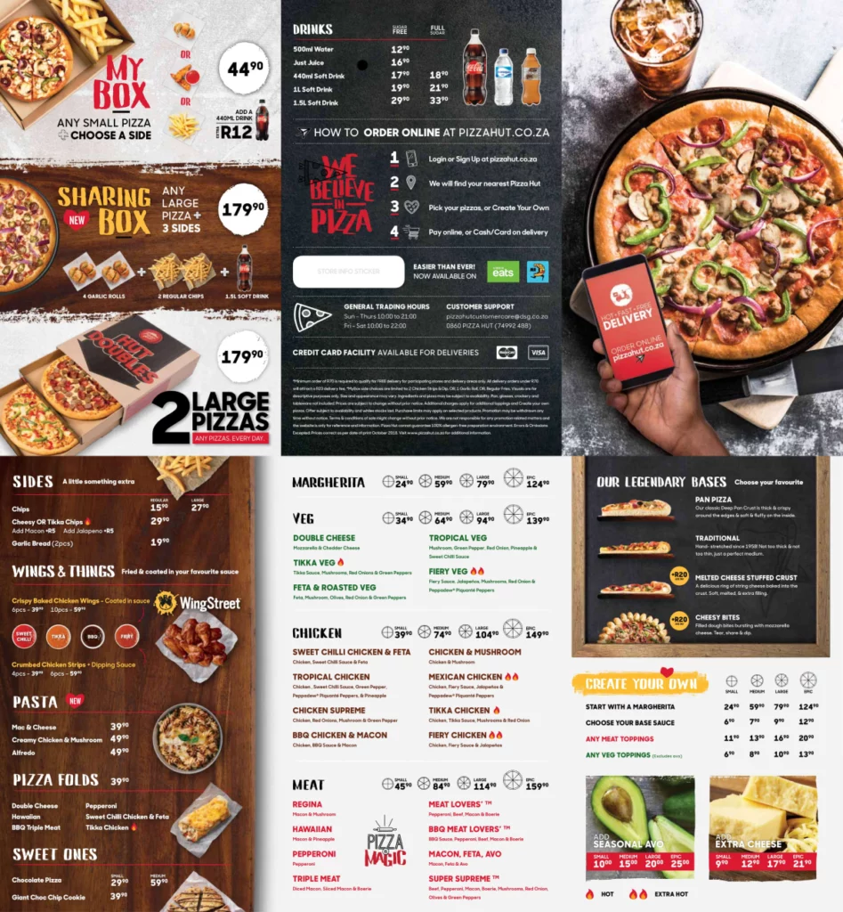 Pizza Hut latest menu