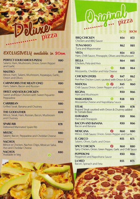 Pizza Perfect Cold Drinks Menu