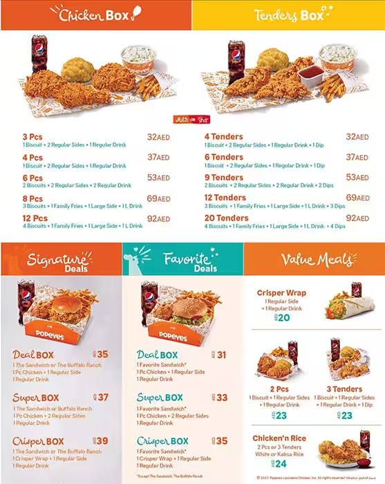 Popeyes Menu South Africa Chicken Pieces Only