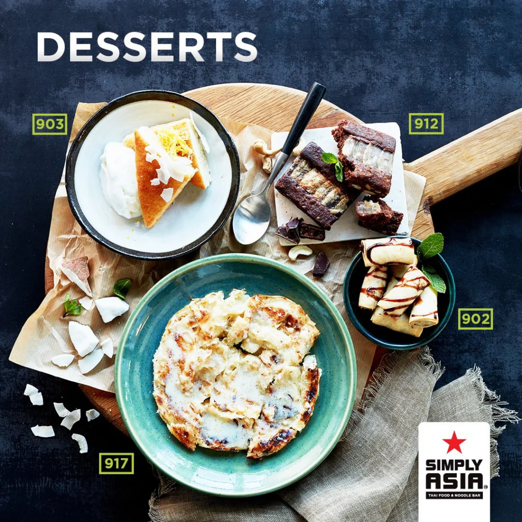 Simply Asia Desserts & Beverages Menu