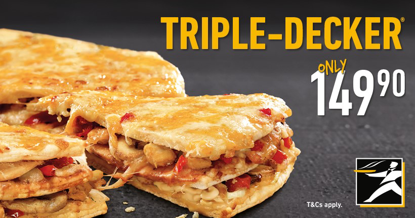 Triple Decker Debonairs Pizza Menu