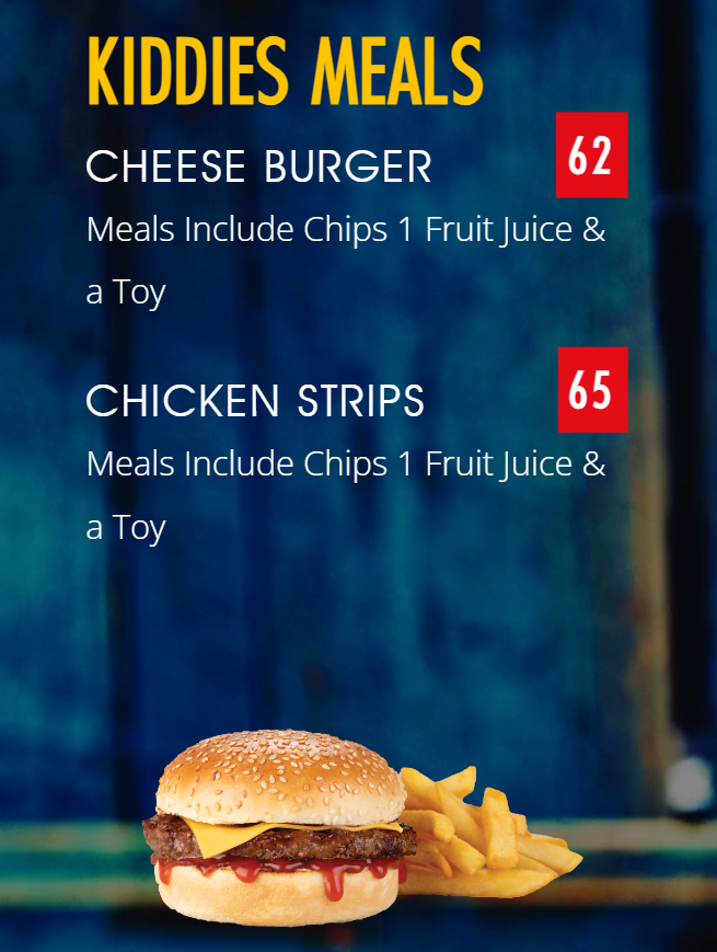 Burger Perfect Menu South Africa Kids