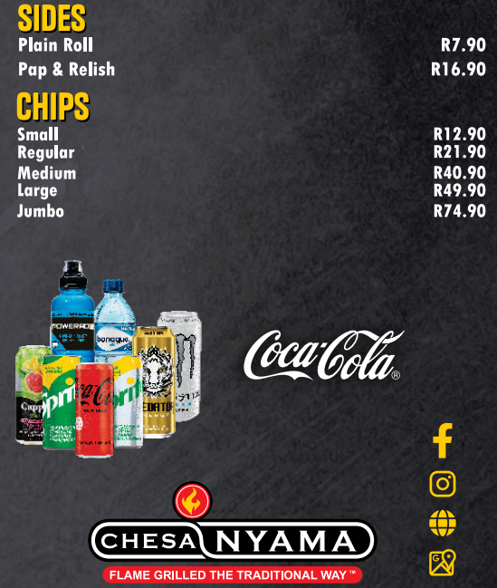 Chesa Nyama Menu South Africa Sides & Other