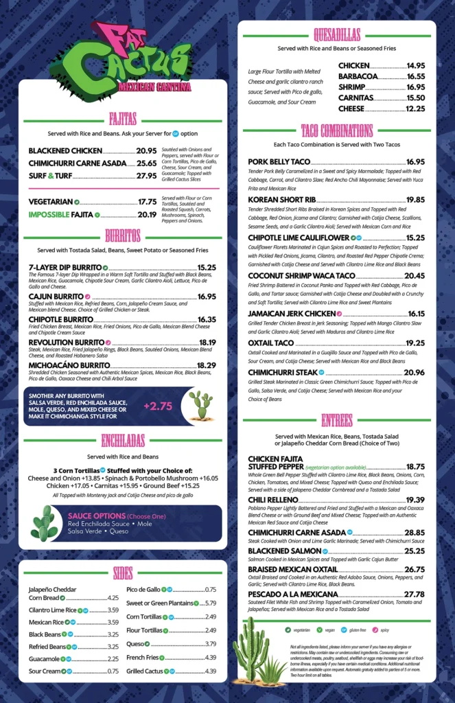 Fat Cactus Menu South Africa Texan Burgers