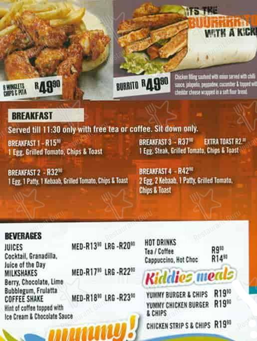 Jmos Westwood Menu South Africa Flame Grilled