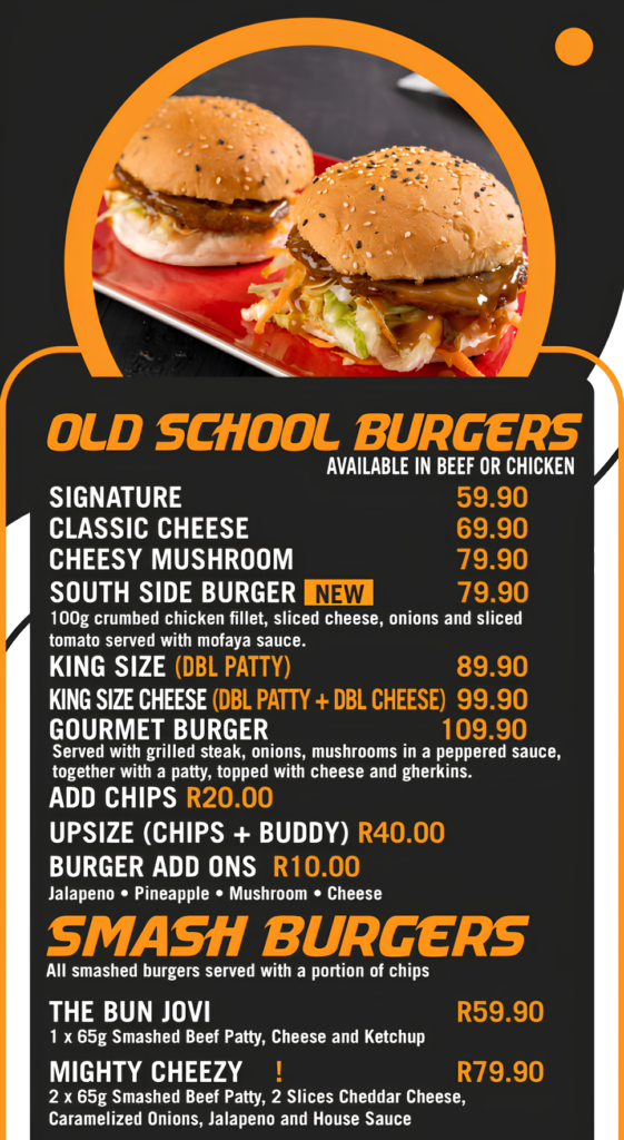 Jmos Westwood Menu South Africa Light Meals