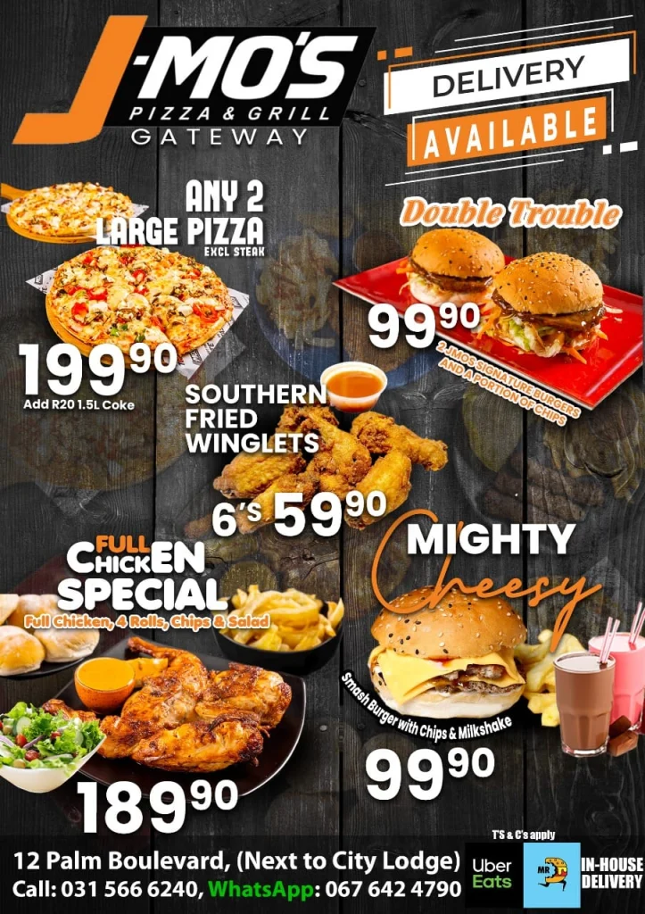 Jmos Westwood Menu South Africa Picked for you