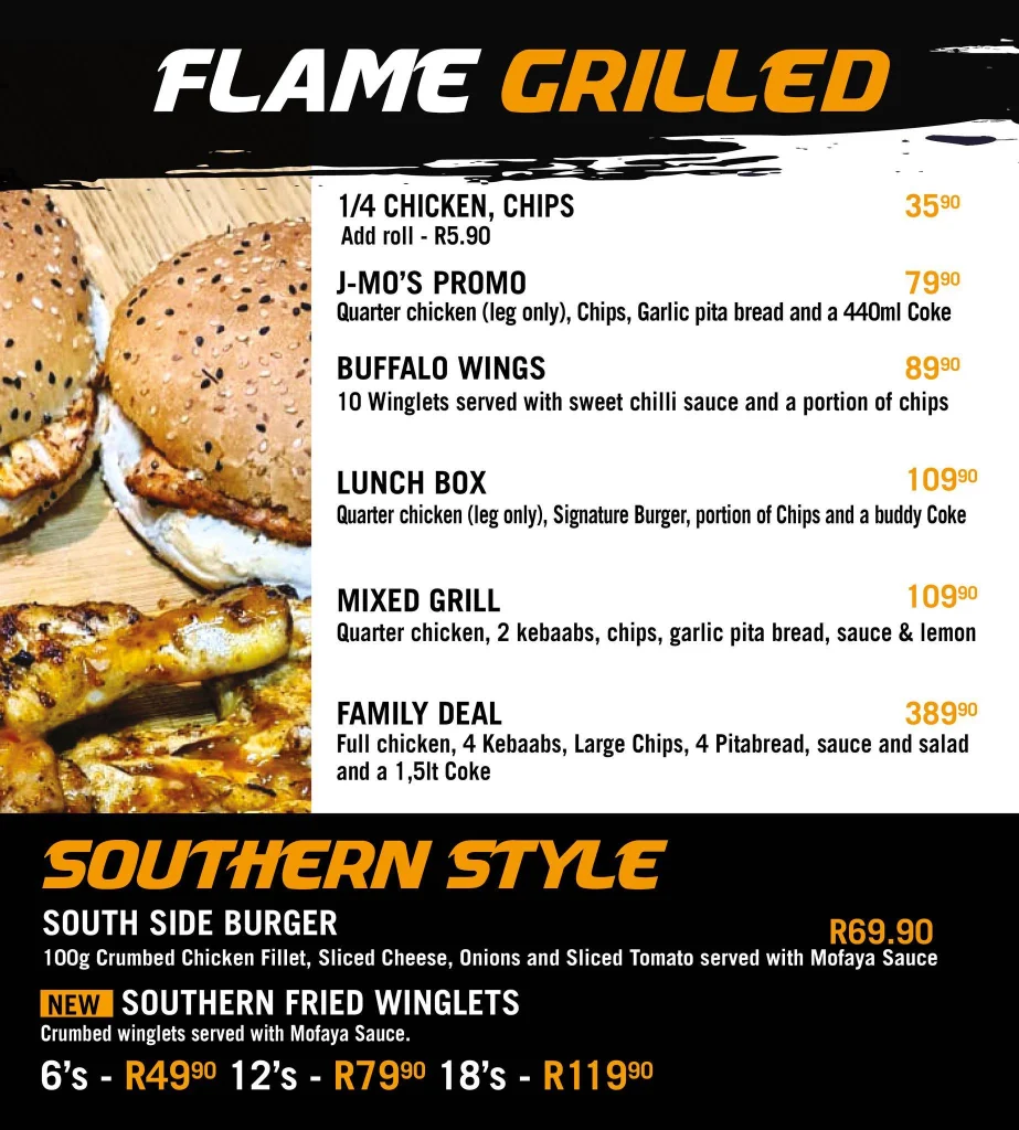 Jmos Westwood Menu South Africa Toasties