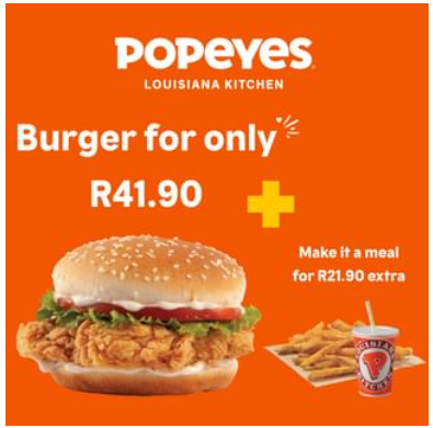 Popeyes Menu South Africa Burgers