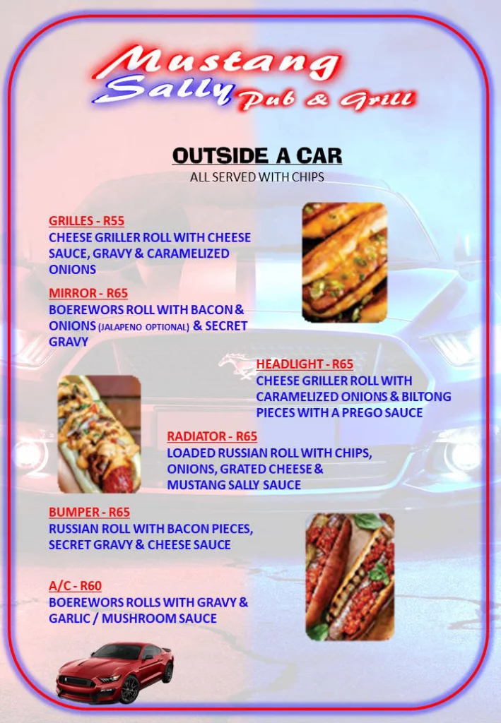 Sausage Saloon Menu