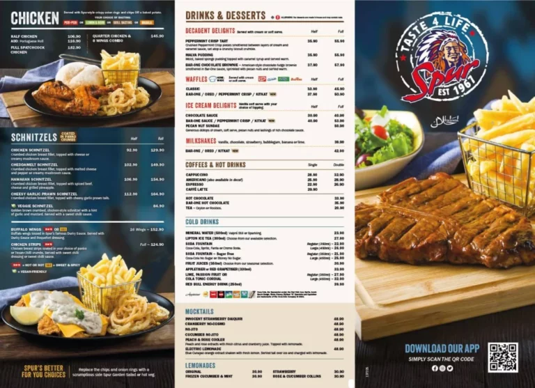 Topeka Spur Steak Ranch Menu