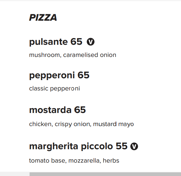 Col’Cacchio Pizzeria Menu Create Your Pizza