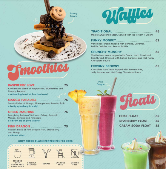 Grubhouse Milkshakes Menu 