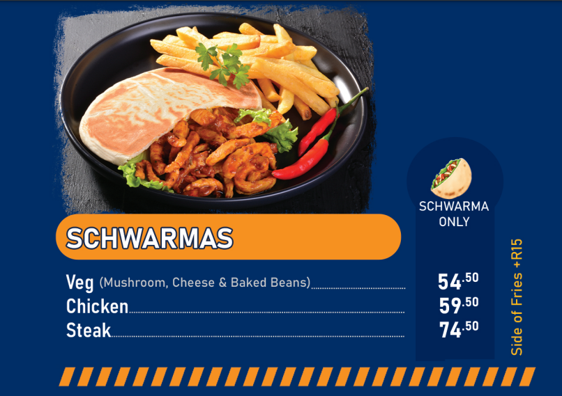 Jolly Grubber Schawarma Menu