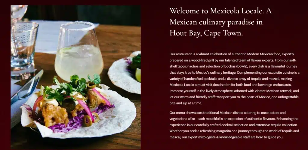 Mexicola Umhlanga Menu With Updated Prices in South Africa