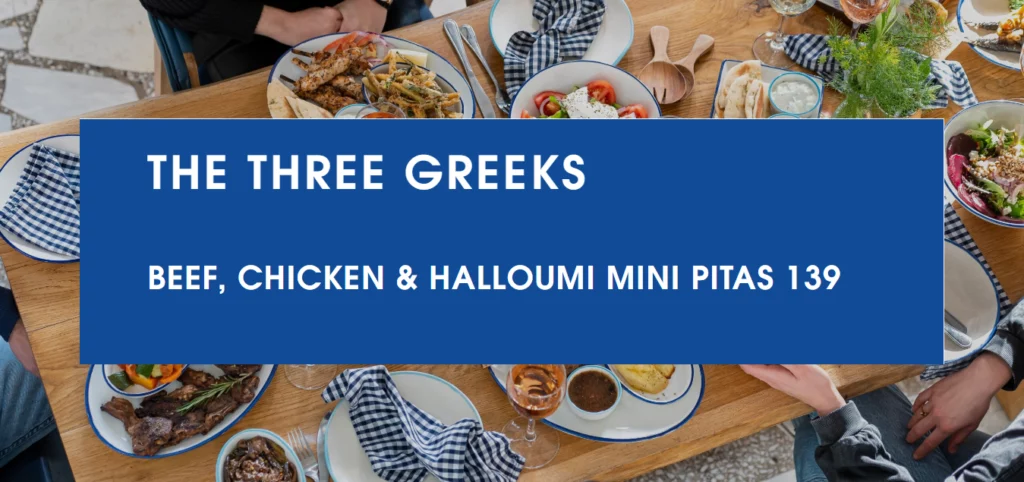 Mythos Menu The Three Greeks