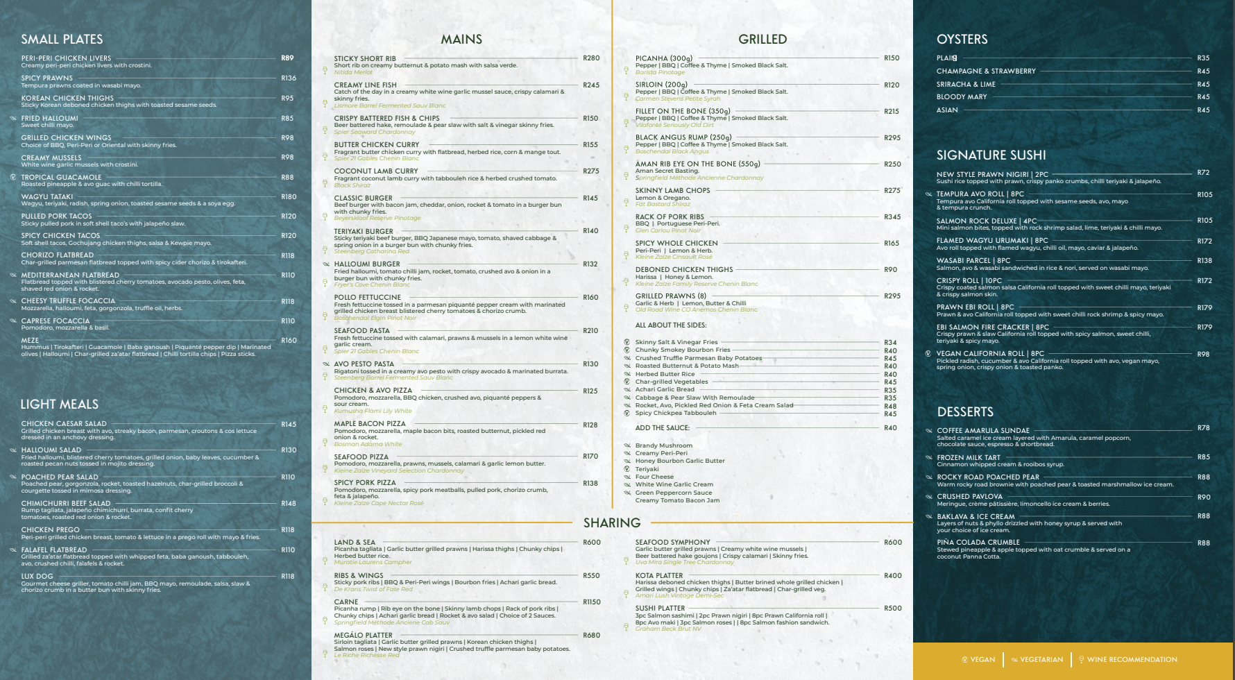 Amaans Starters Menu 