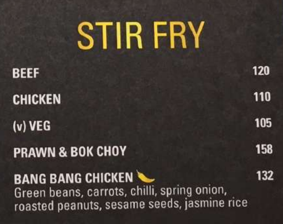  Fireroom Stir Fry Menu 