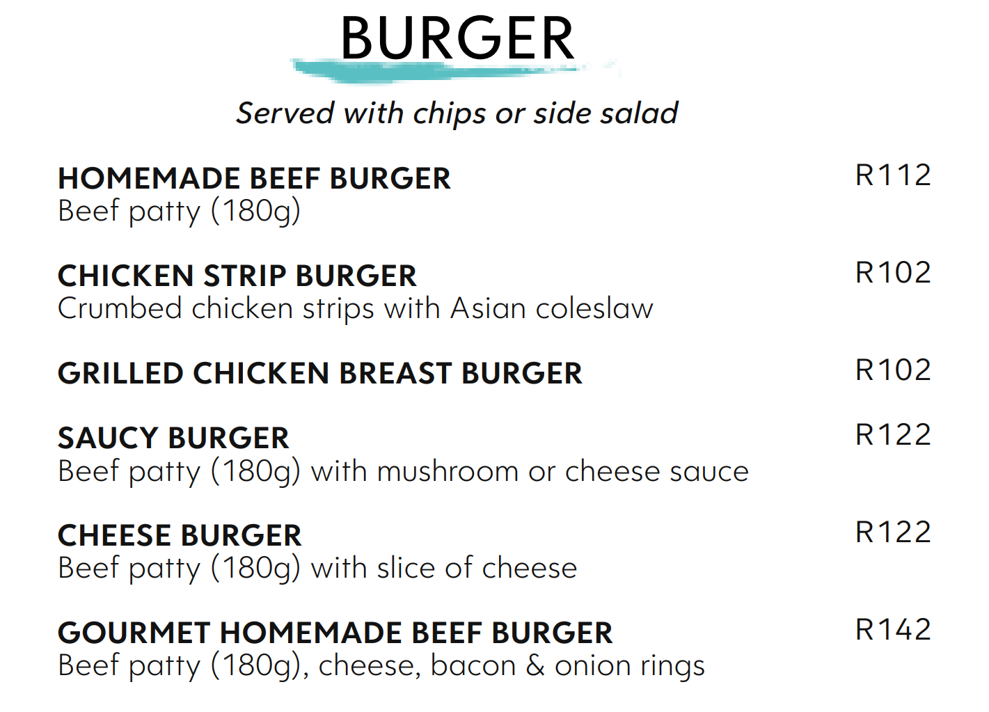 Hyto Tyto Burger Menu