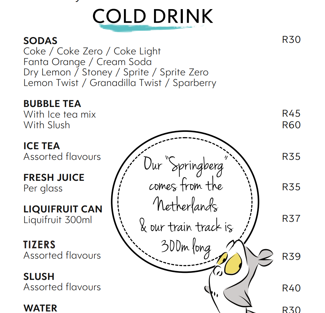 Hyto Tyto Cold Drinks Menu