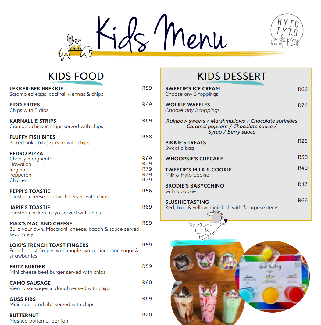 Hyto Tyto Kids Menu