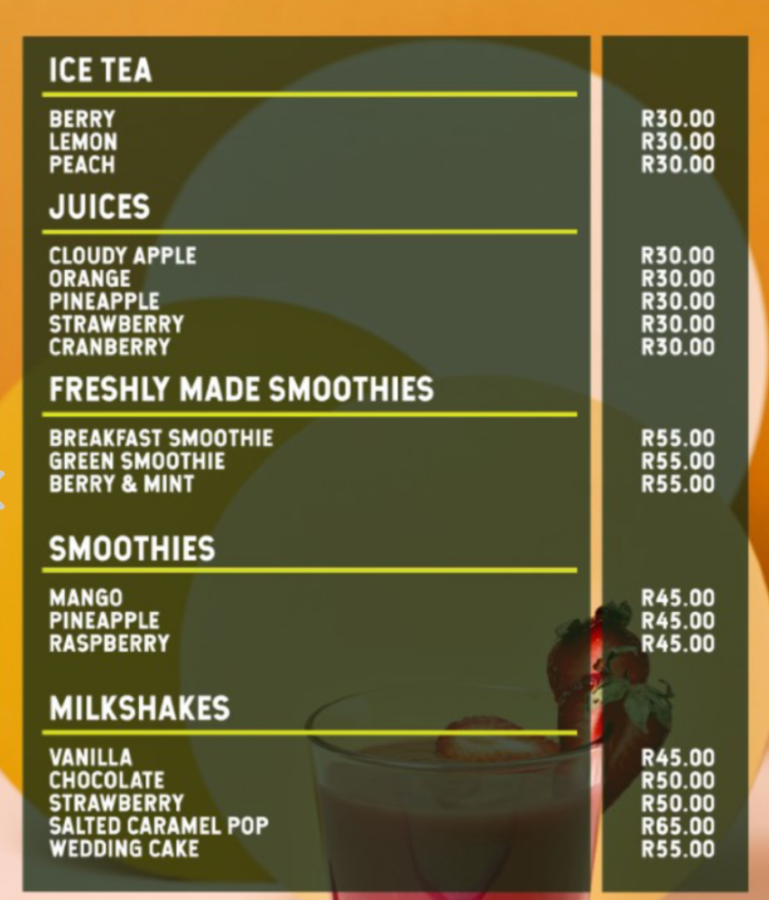 Infusion On Long Juices Menu 