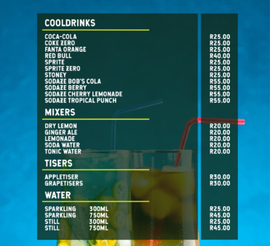 Infusion On Long Mixers Menu 